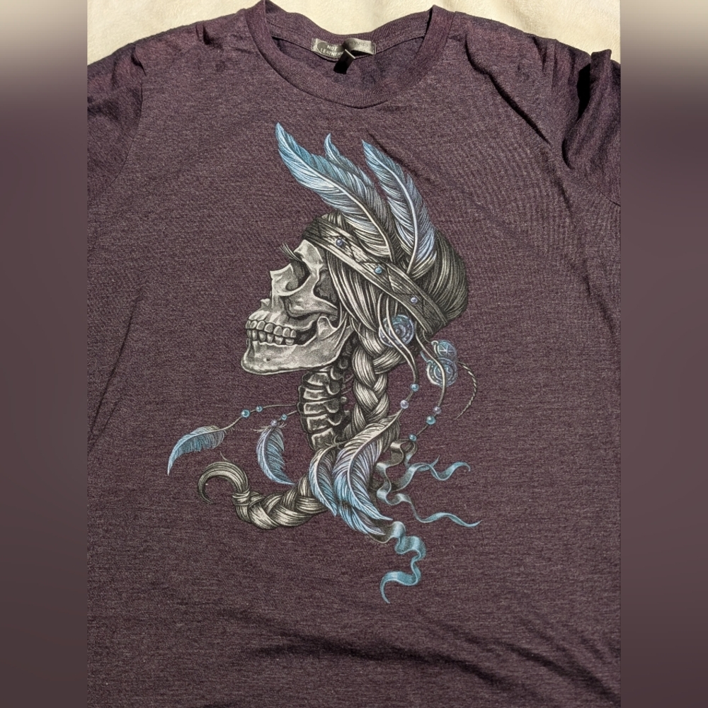 Hot Leathers Purple Women's Tee. Slim Fit. Xl